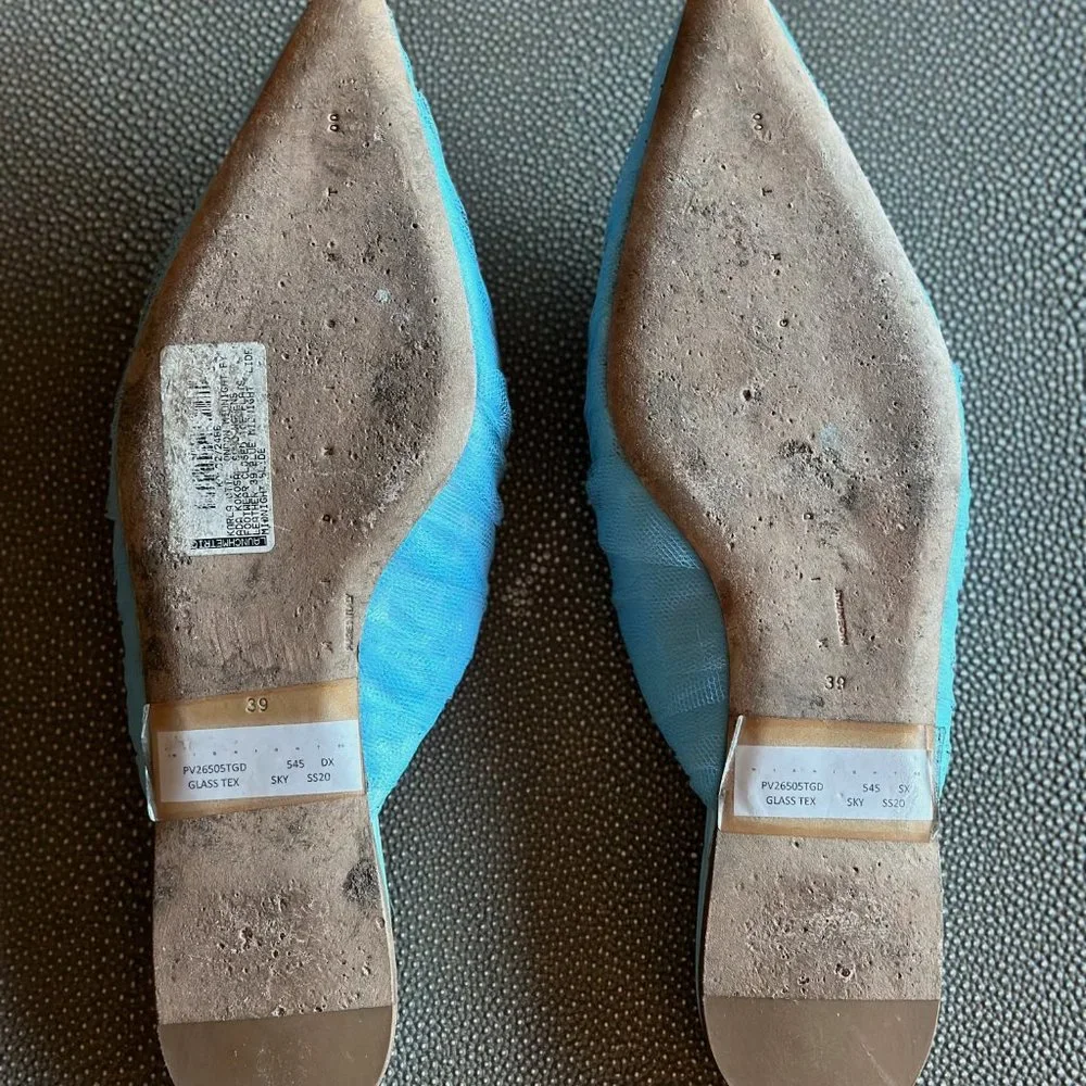 MIDNIGHT 00 Light Blue Mules Size 39 - Picture 4 of 8
